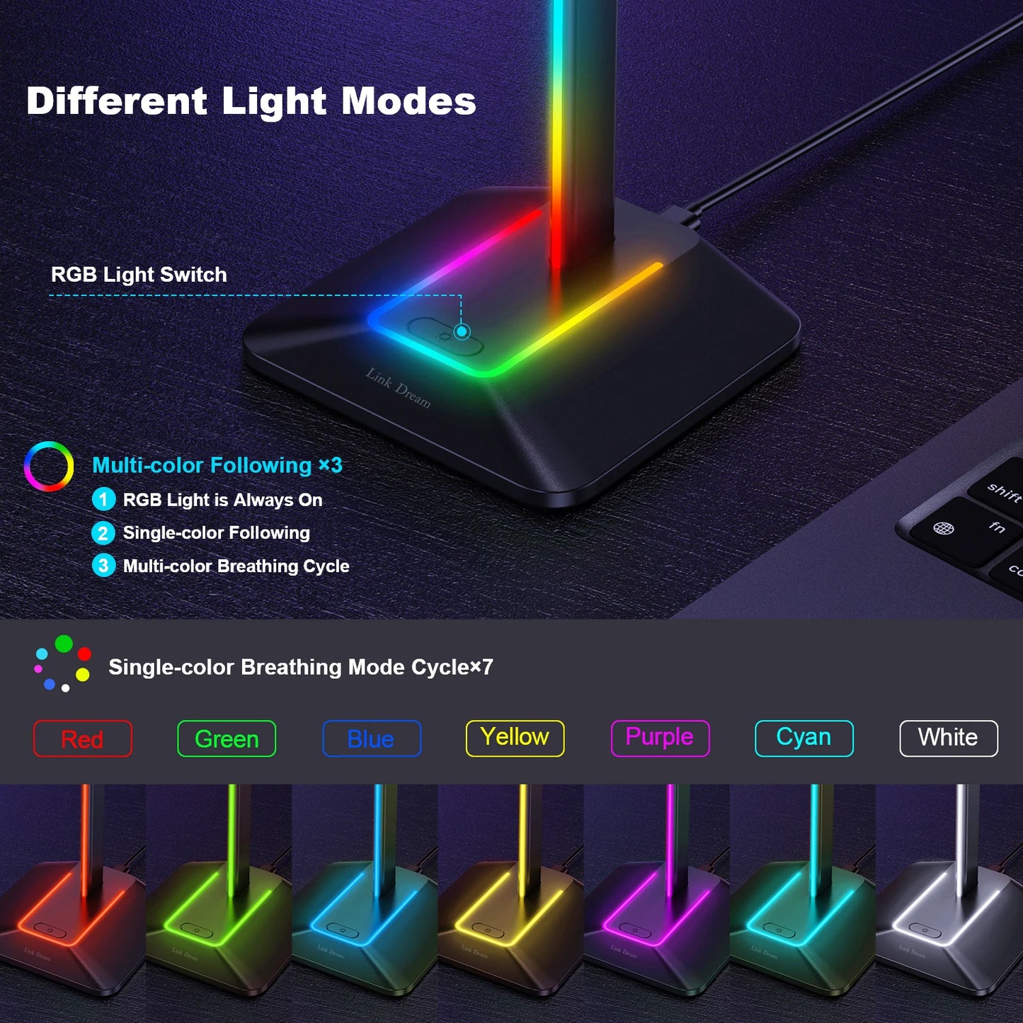 LumaStand™ RGB Headphone Dock